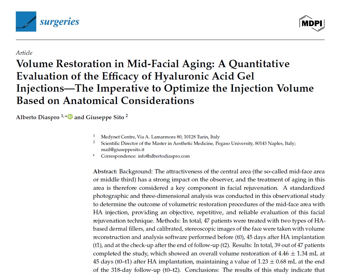 Volume Restoration in Mid-Facial Agin