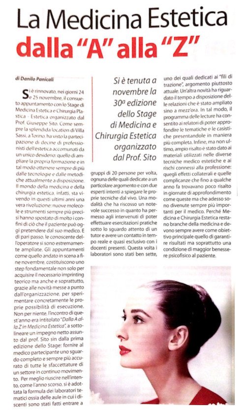 dermatologia & cosmesi la pelle pagina della rivista la medicina estetica dalla A alla Z
